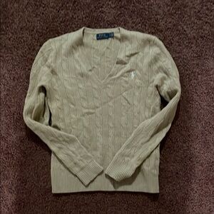 Polo by Ralph Lauren Tan V-Neck Sweater